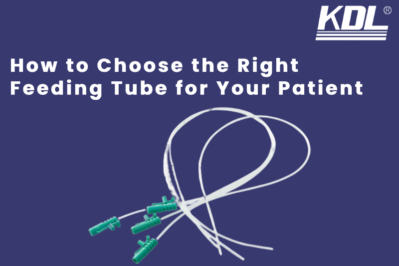 How to Choose the Right Feeding Tube for Your Patient An array of feeding tubes is displayed, emphasizing the importance of choosing the right type for patient care and comfort.