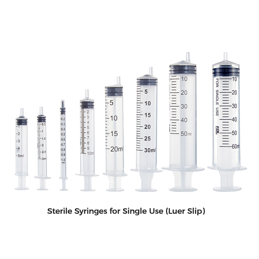 Sterile Syringes for Single Use (Luer Slip)
