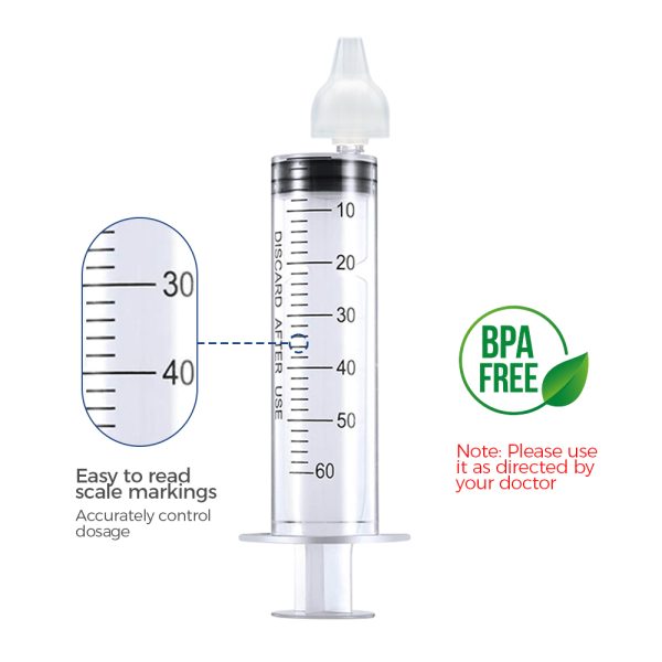 Adult Nasal Irrigation Syringe 30ml 60ml - Image 6